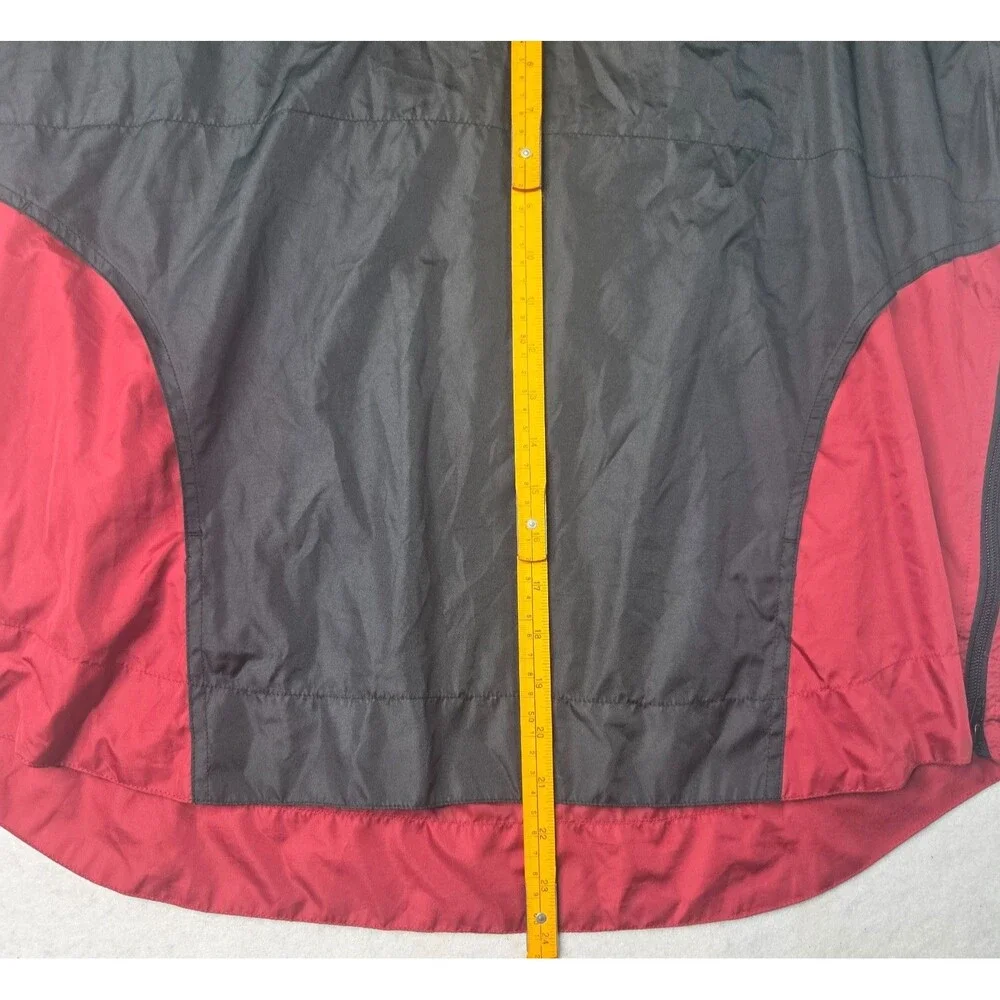 ESPN SportsCenter Windbreaker Pullover Jacket Black Red Size M Vintage